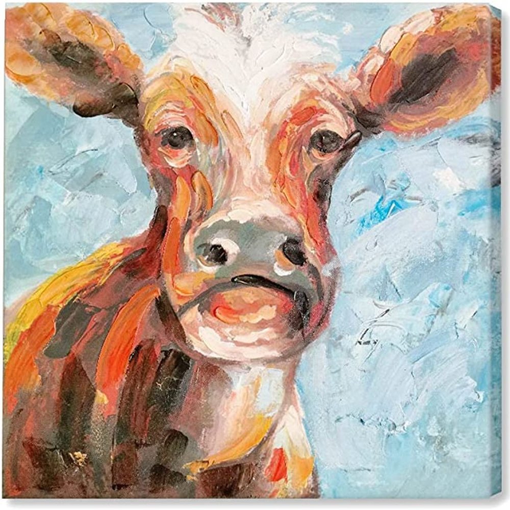 Brown Cow Canvas Oil Painting